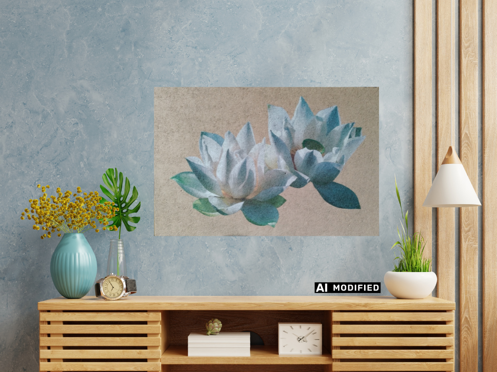 Lotus kuvatuloste 60 x 90 x 2cm / Outlet tuote 2.