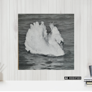 Kyhmyjoutsen 60 x 60 x 2 cm kuvatuloste / Outlet tuote 1.