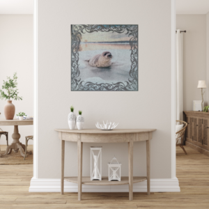 Norppa akustiikkataulu 60 x 60 x 2 cm  J - listakiinnitys seinäasennukseen