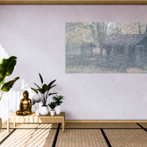 Sauna 60 x 120 x 2cm kuvatuloste J-listalla seinä asennukseen